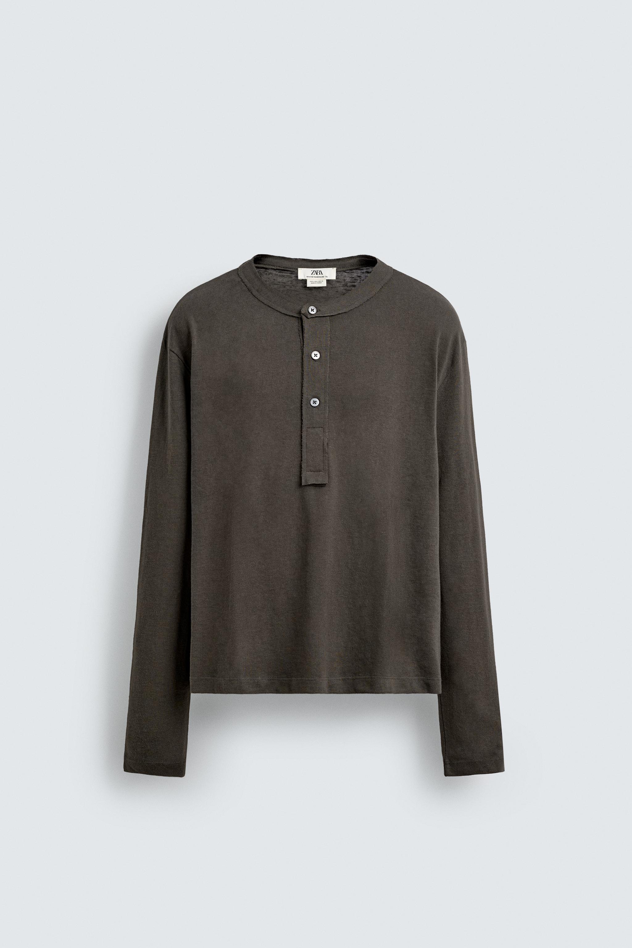 RELAXED FIT HENLEY SHIRT
